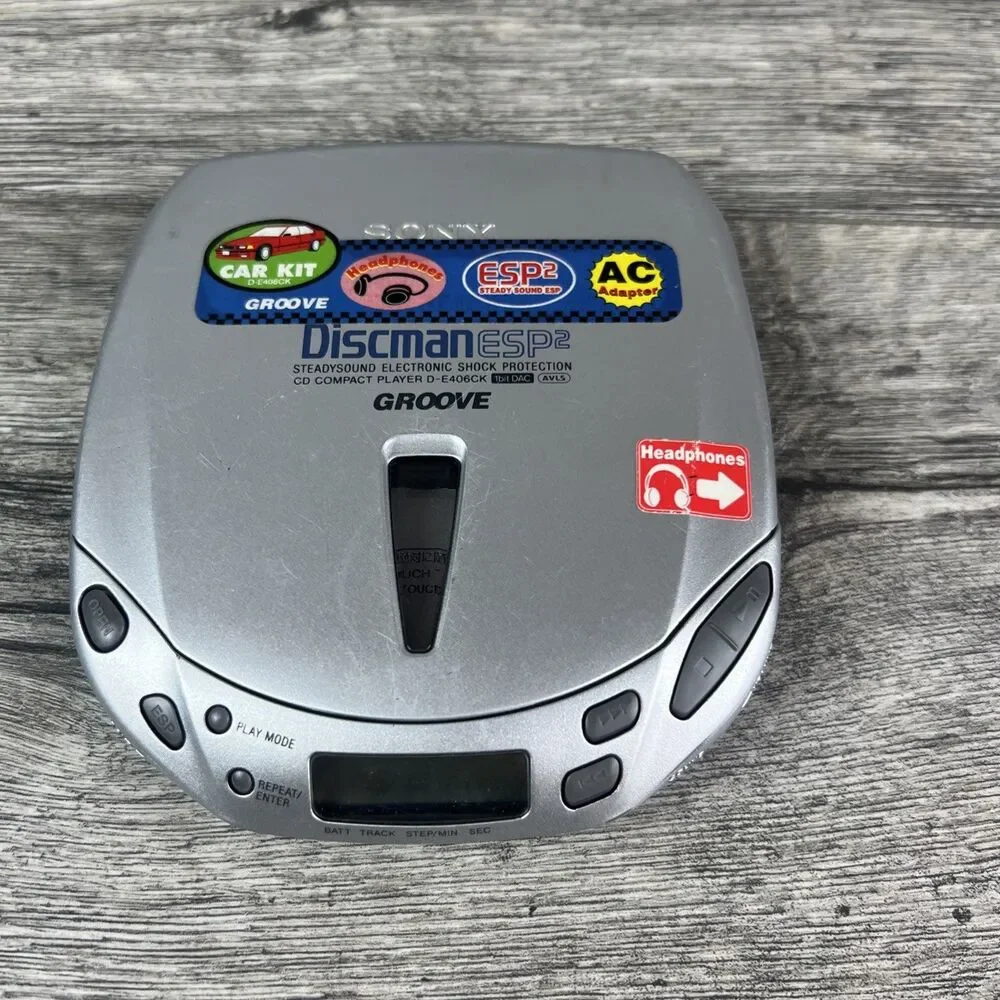 Sony Discman Portable CD Player ESP2 D-E406CK CD Powers On No Play *PARTS